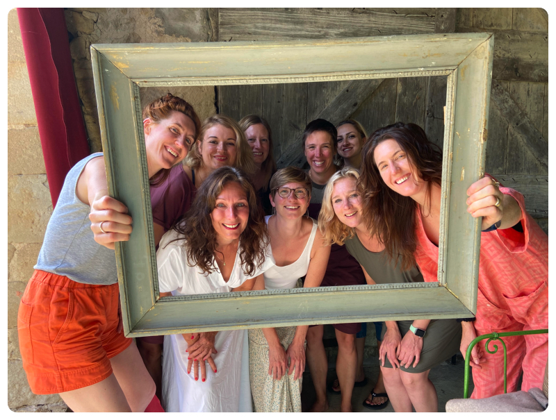 Colour natural portrait of a group of women during a vision quest adventure